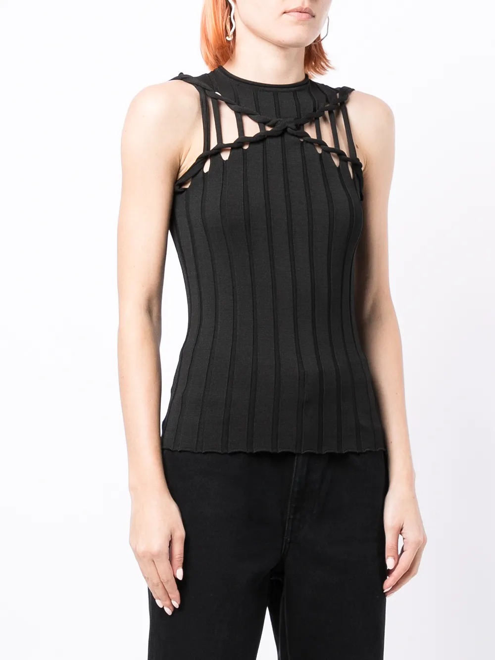 фото Dion lee трикотажный топ с вырезами