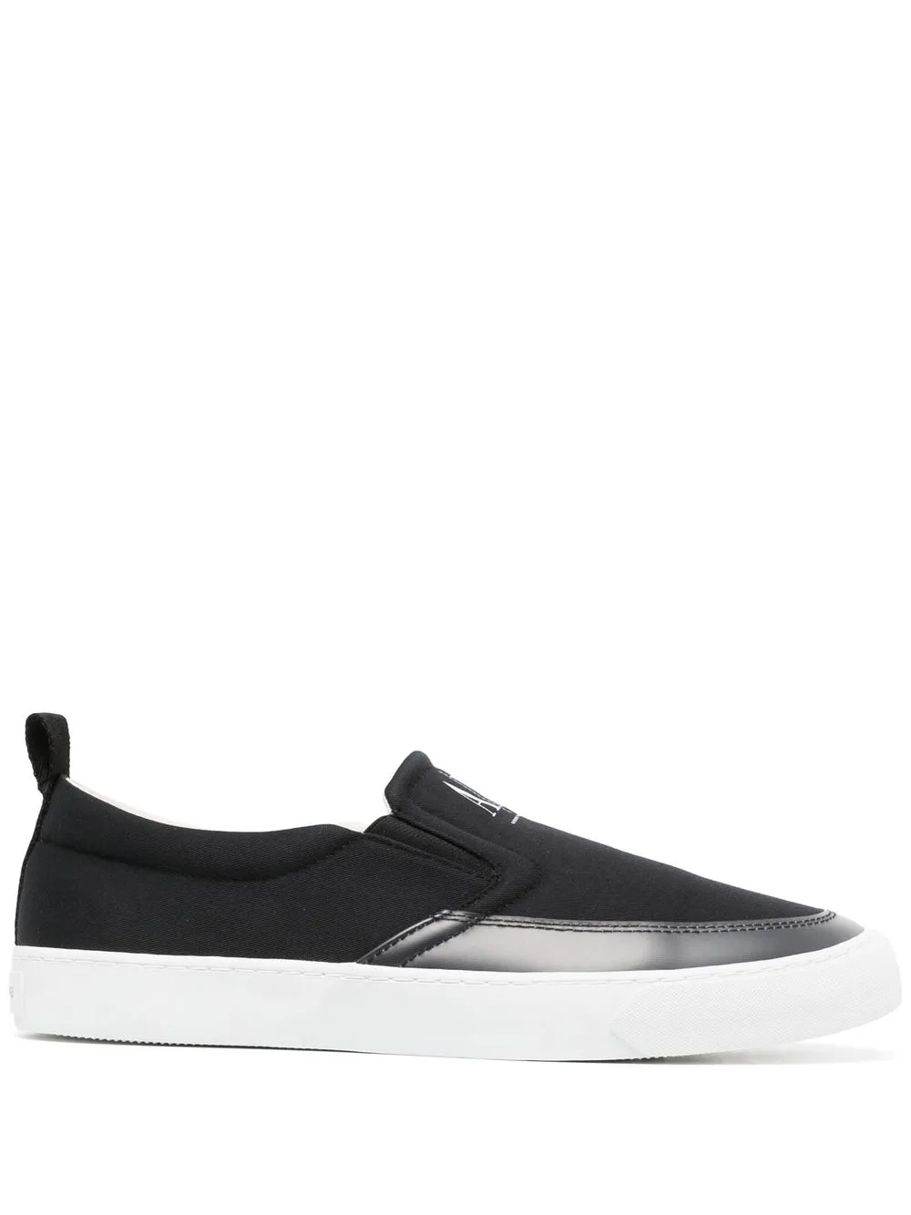 Armani Exchange tenis con logo estampado - Negro