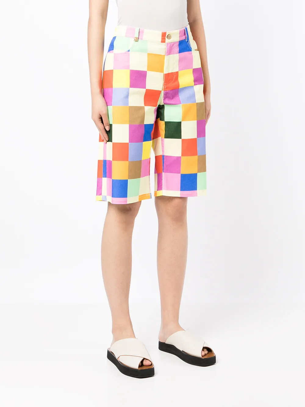 фото Mira mikati клетчатые шорты