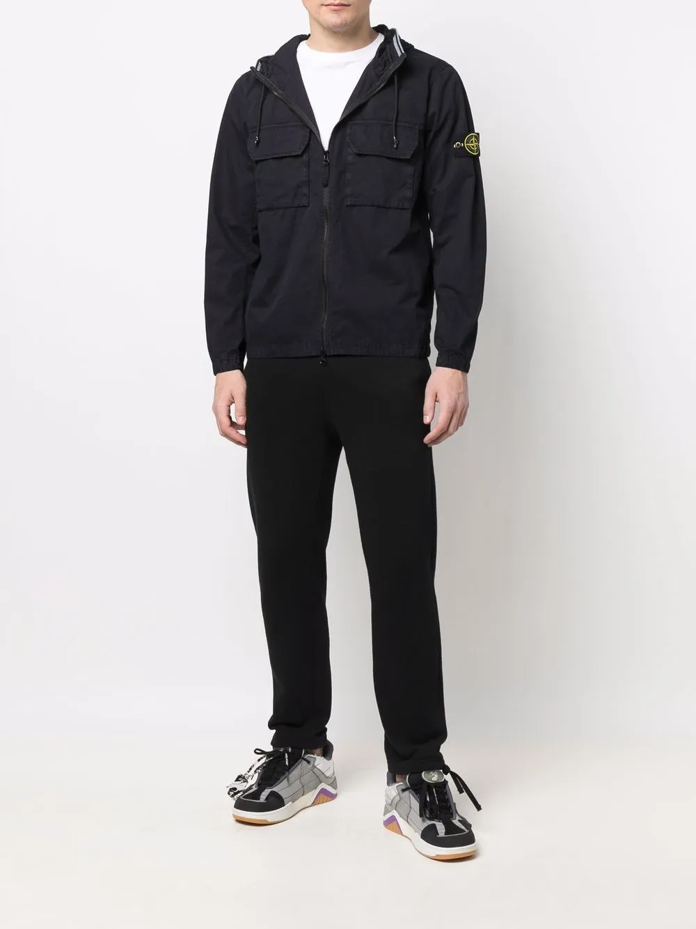 фото Stone island куртка с капюшоном и логотипом compass
