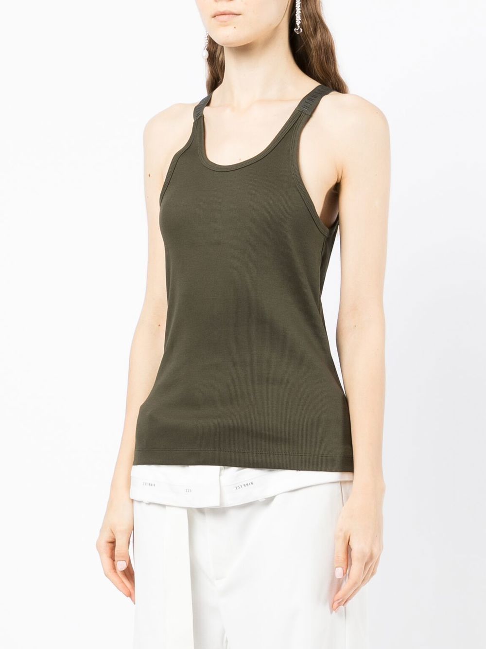 Dion Lee Logo Strap Ribbed Tank Top Farfetch