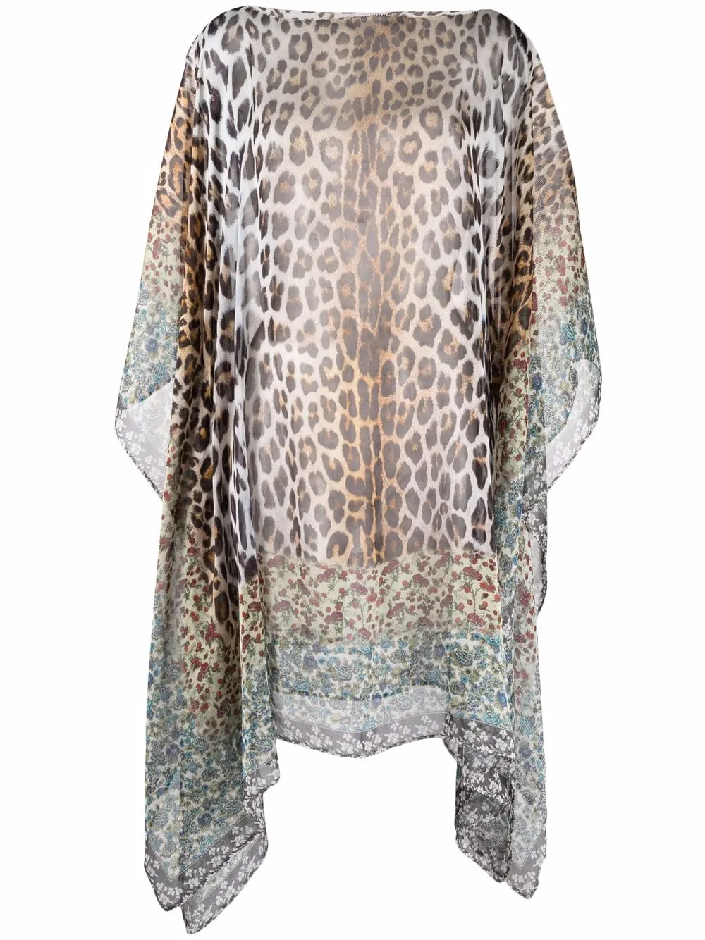 Faliero Sarti leopard-print kaftan top - Brown