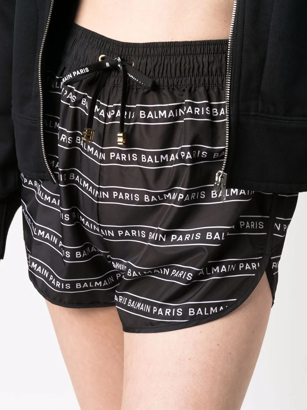 фото Balmain спортивные шорты с кулиской и логотипом