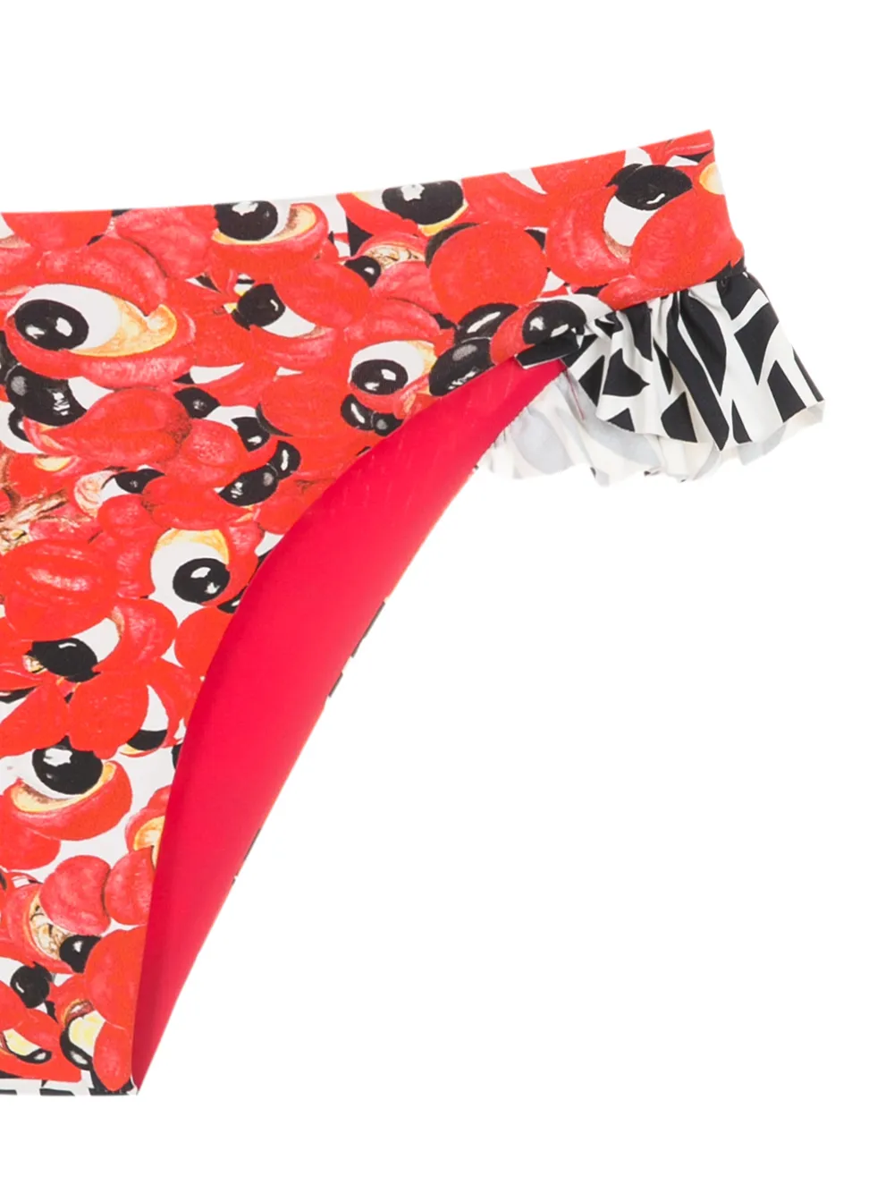 Isolda Guaran Multi Print Bikini Set Red Farfetch