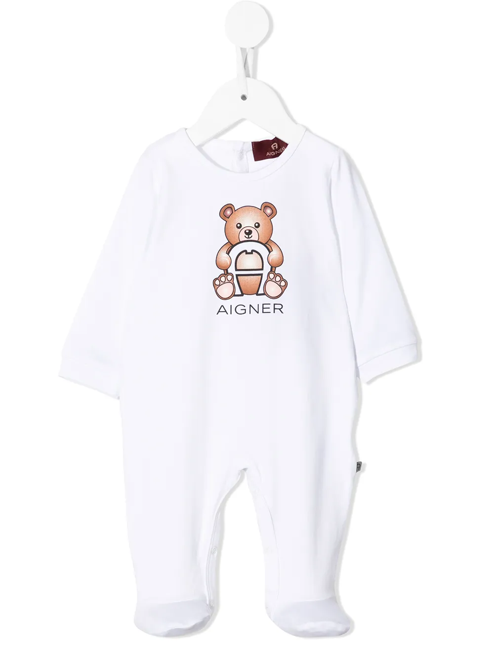 Aigner Kids pijama con motivo Teddy Bear - Blanco
