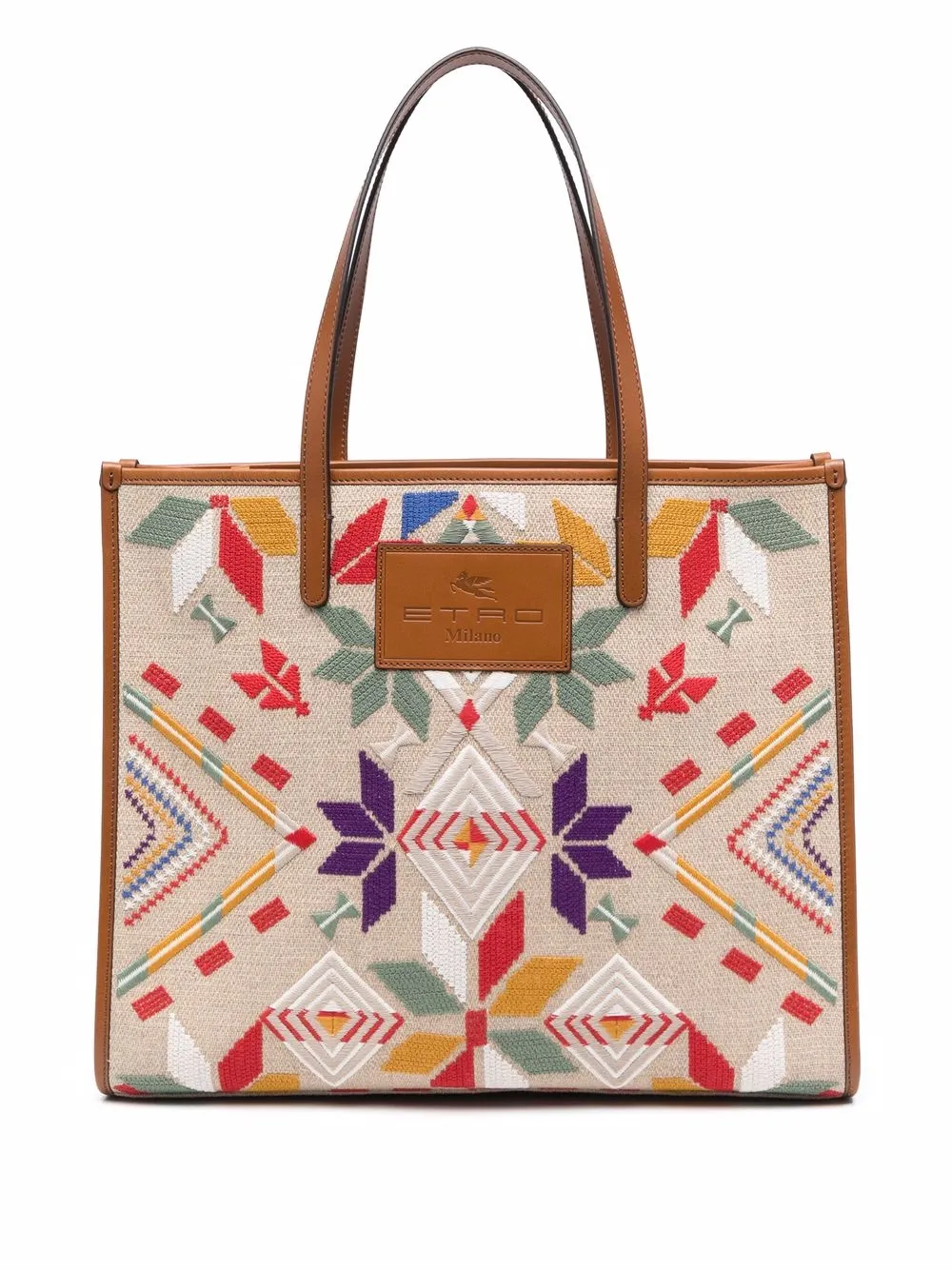 фото Etro сумка-тоут с нашивкой-логотипом