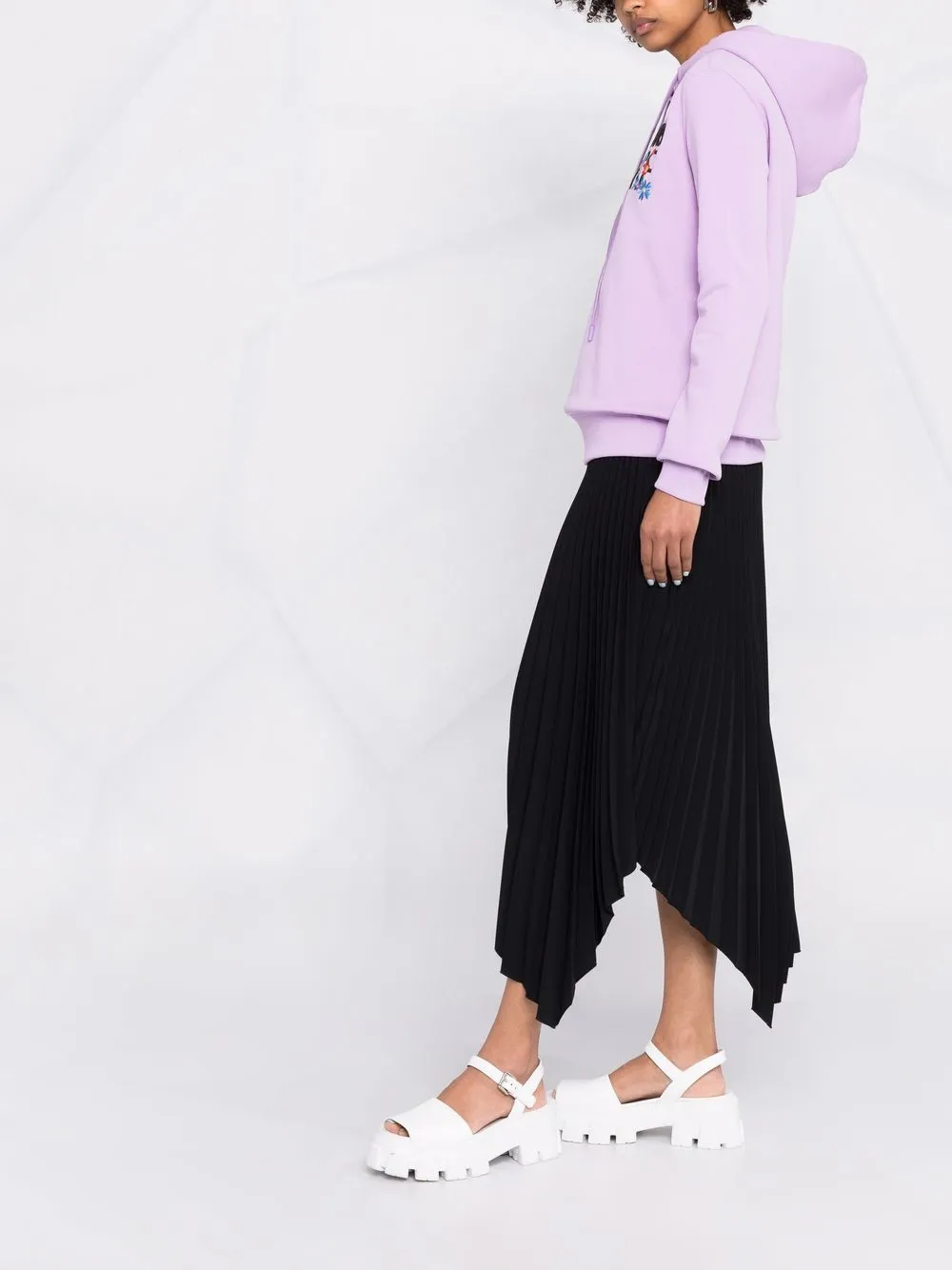 фото Versace jeans couture худи с цветочной вышивкой