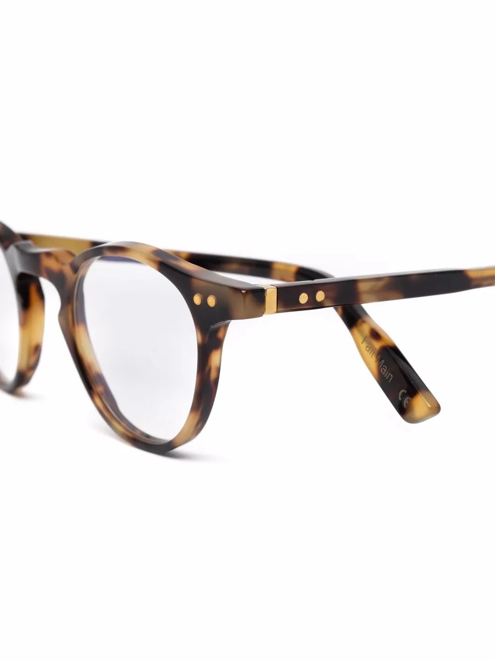 фото Lesca очки в круглой оправе черепаховой расцветки