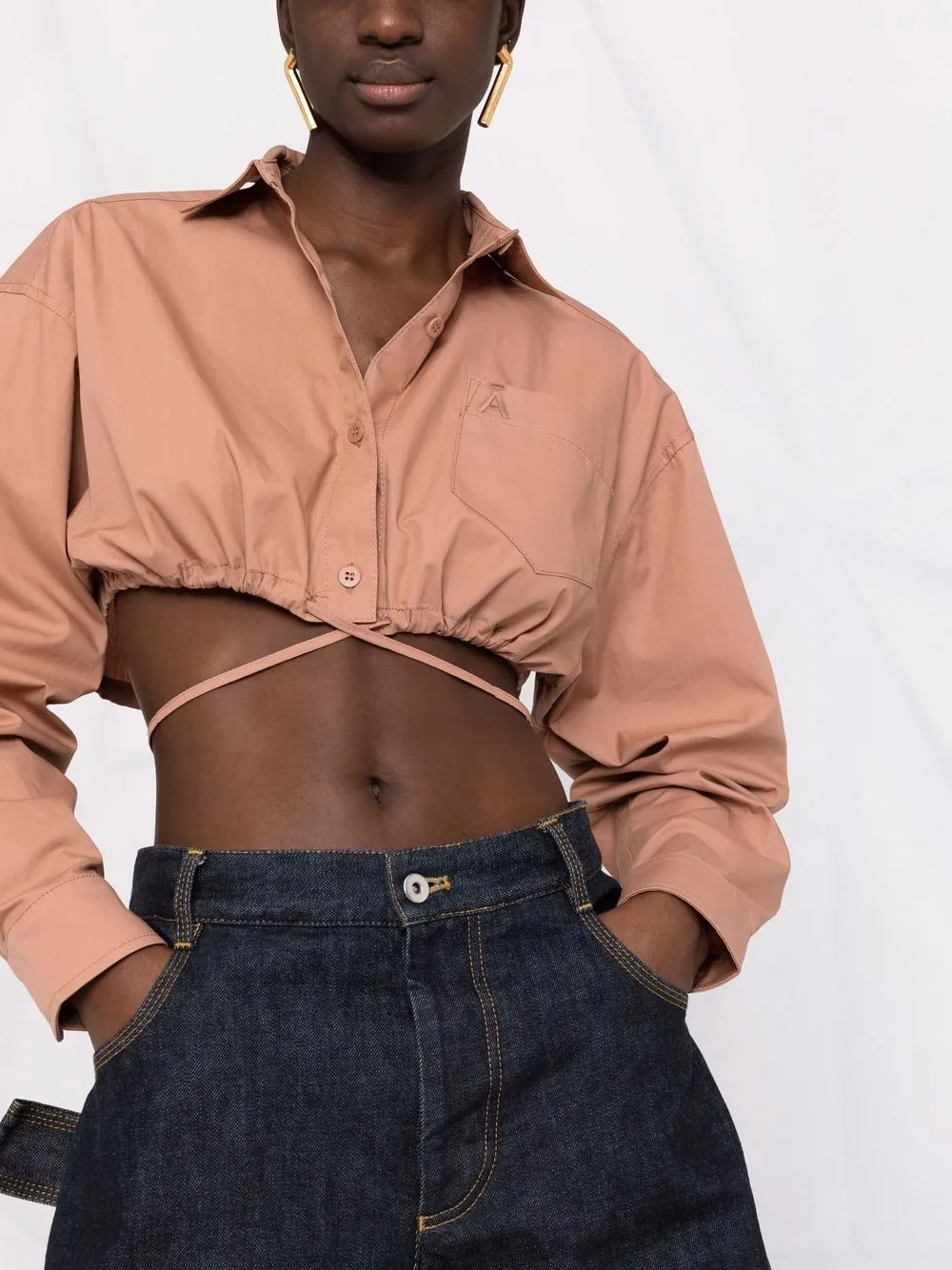 фото Andreadamo укороченная рубашка