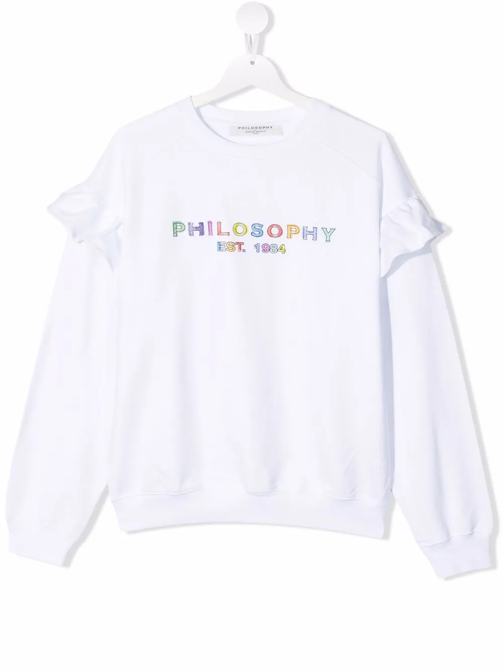 Philosophy Di Lorenzo Serafini Kids playera con logo estampado y volantes - Blanco
Philosophy Di Lorenzo Serafini Kids playera con logo estampado y volantes - Blanco