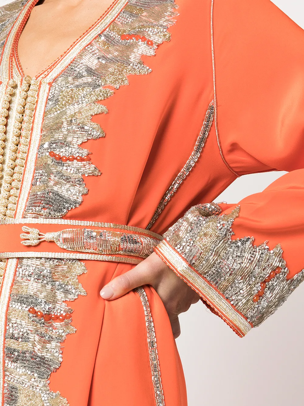 фото Molato декорированное платье-кафтан с поясом