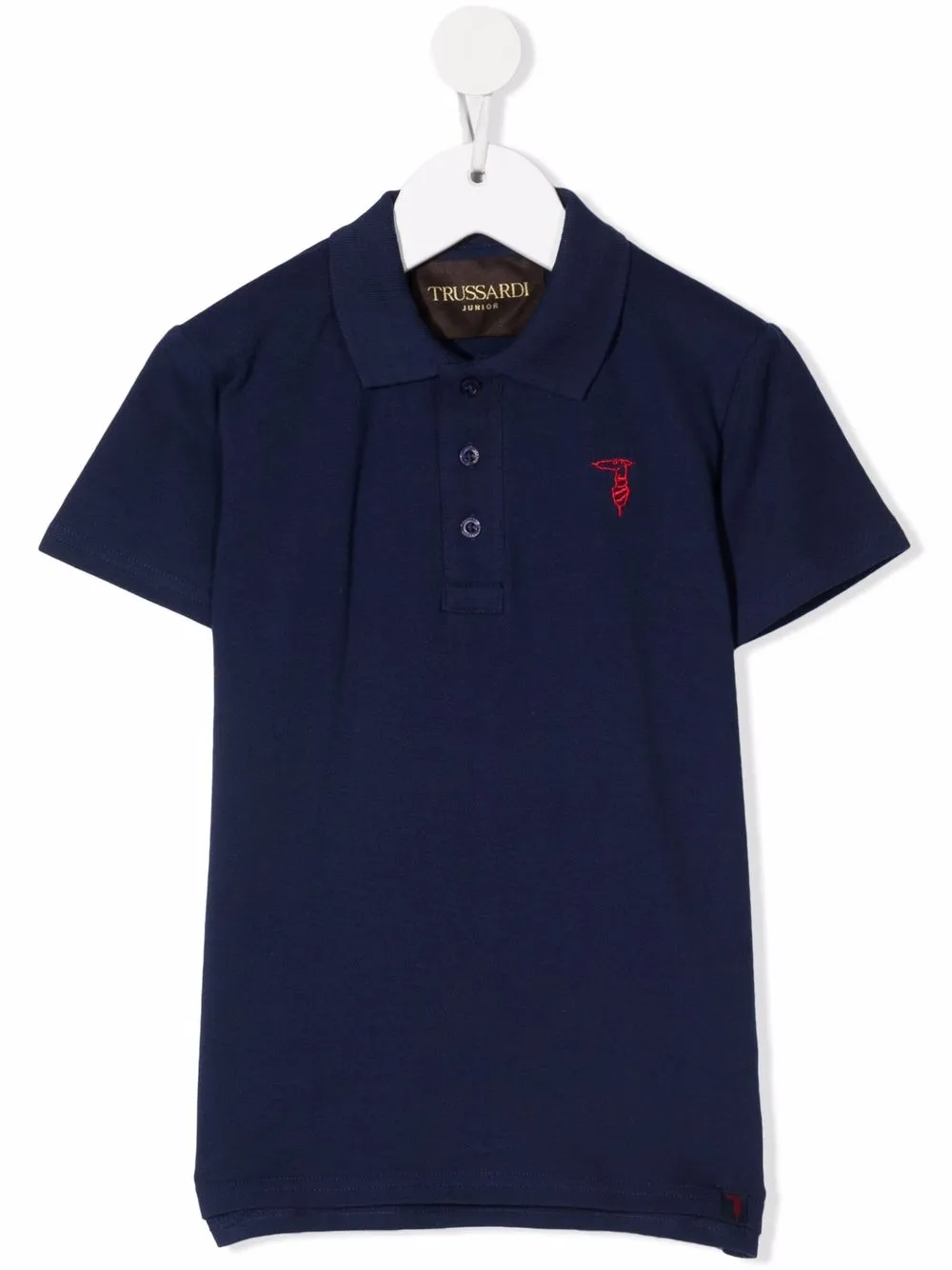 фото Trussardi junior рубашка поло с вышитым логотипом