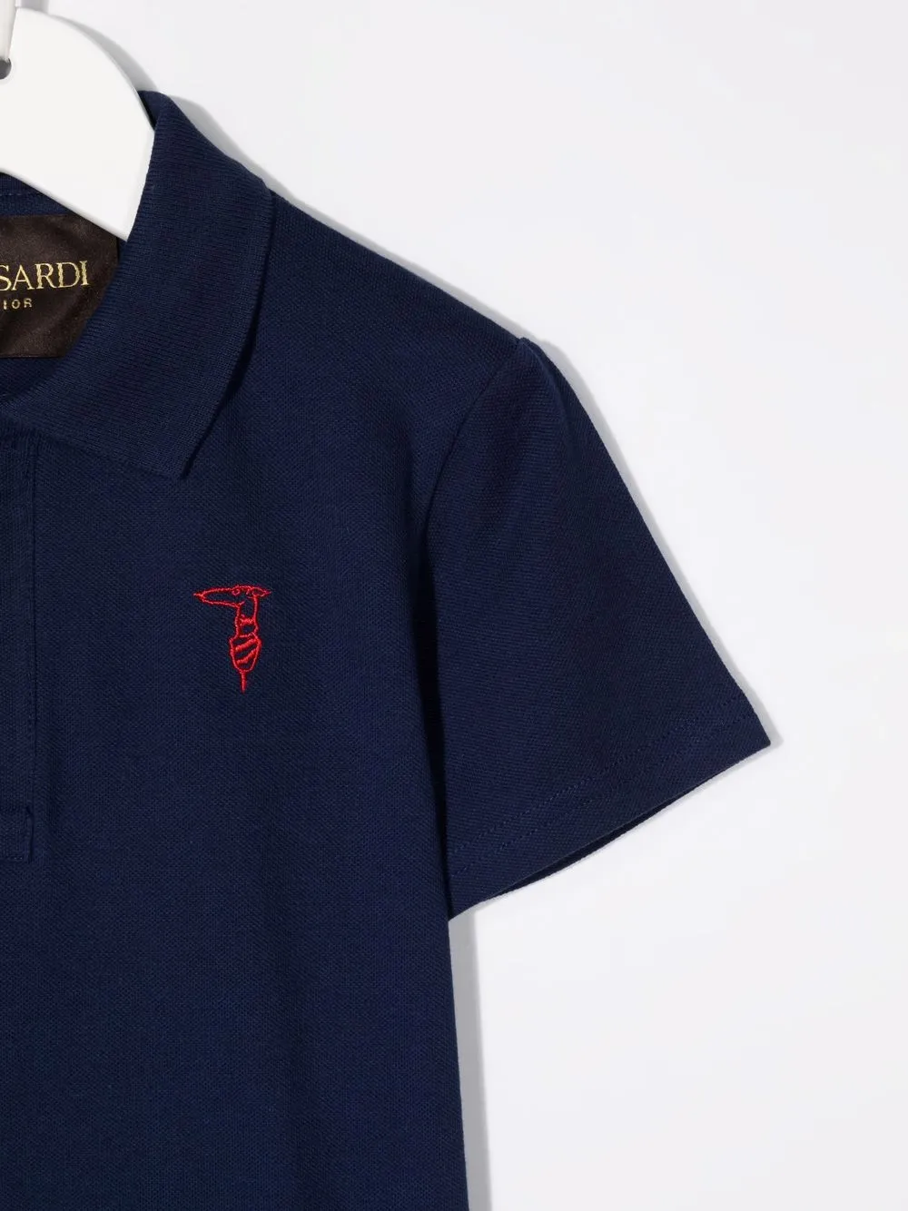 фото Trussardi junior рубашка поло с вышитым логотипом