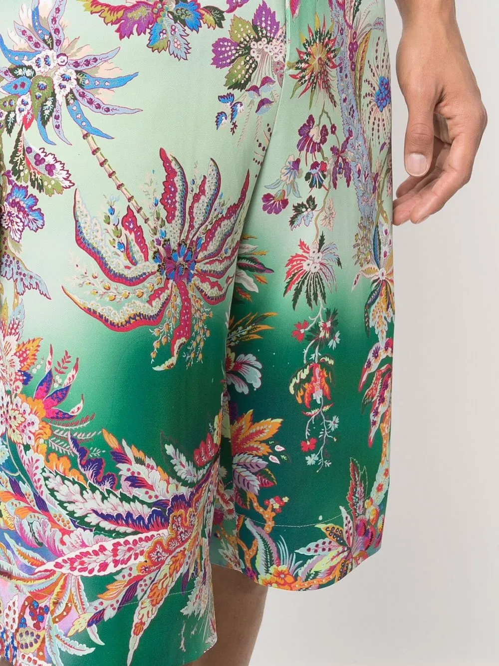 фото Etro шорты-бермуды с цветочным принтом