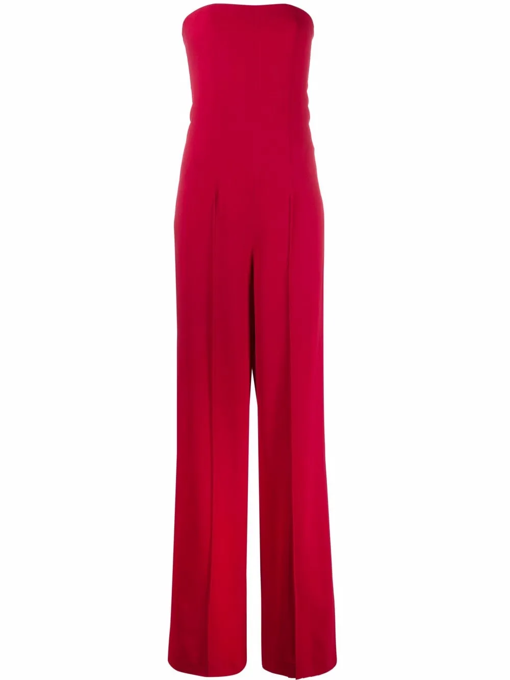 AMI Paris strapless straight-leg jumpsuit - Red