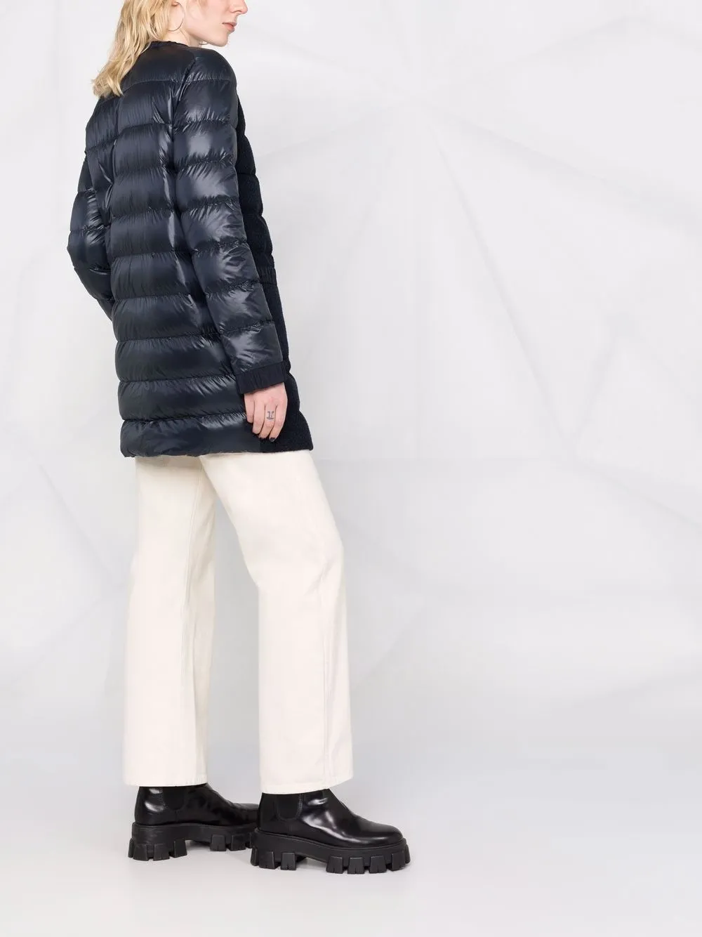фото Moncler твидовое пальто veulettes