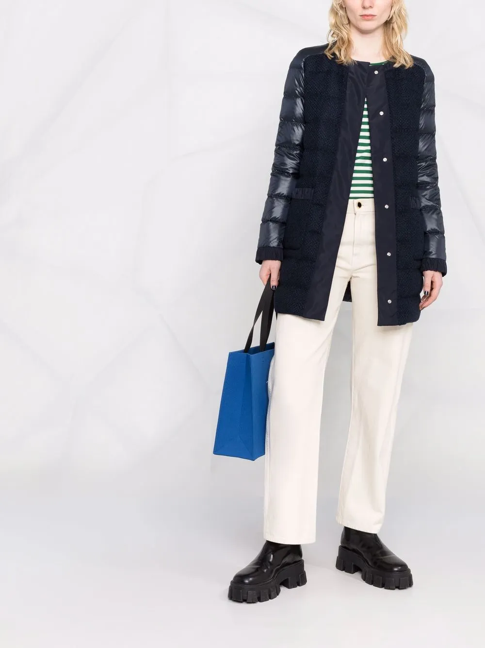 фото Moncler твидовое пальто veulettes