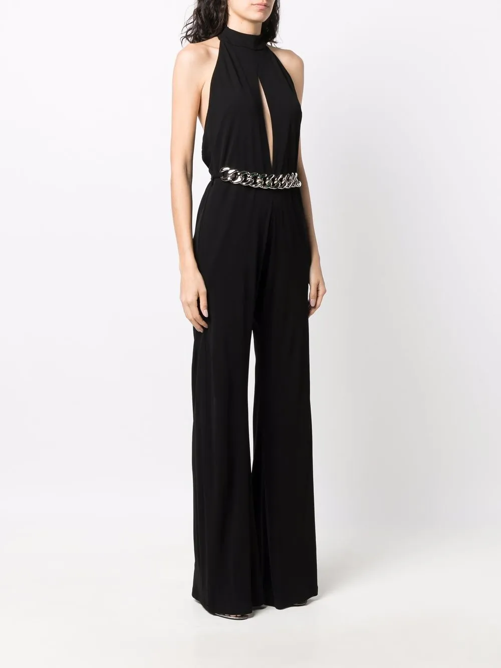 фото John richmond расклешенный комбинезон с вырезом халтер