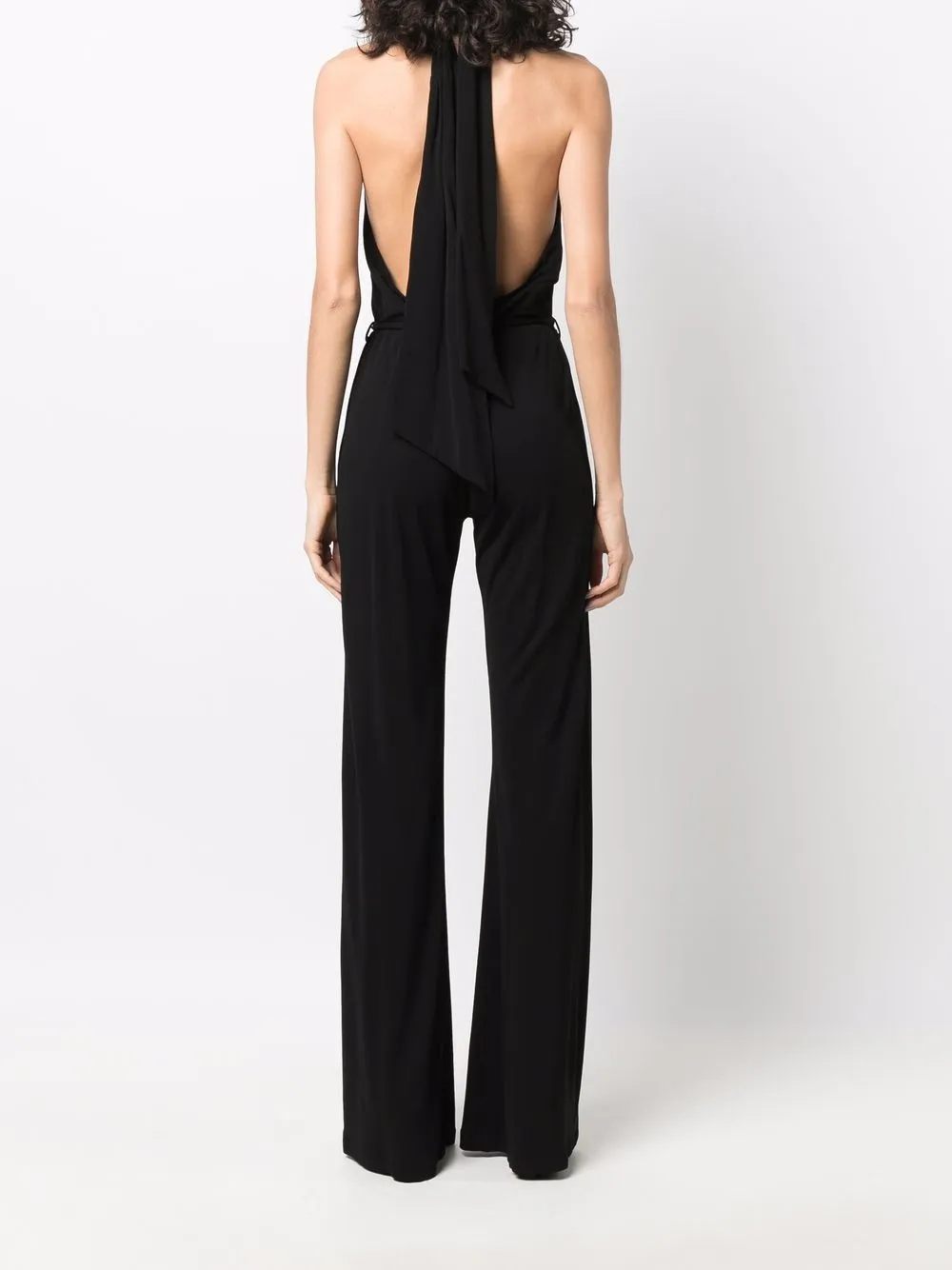 фото John richmond расклешенный комбинезон с вырезом халтер