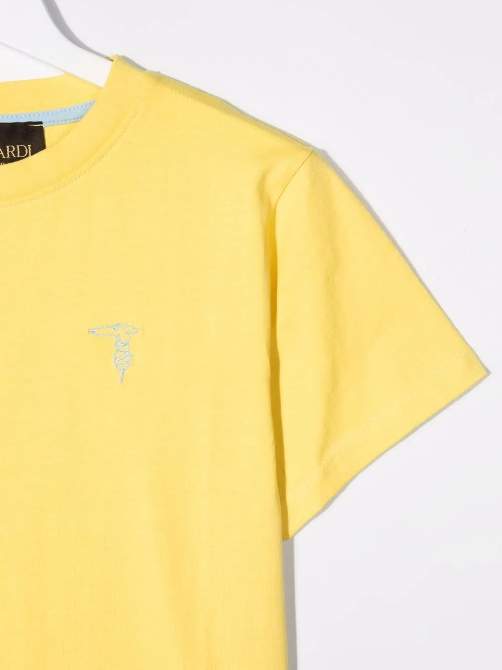 фото Trussardi junior футболка с вышитым логотипом