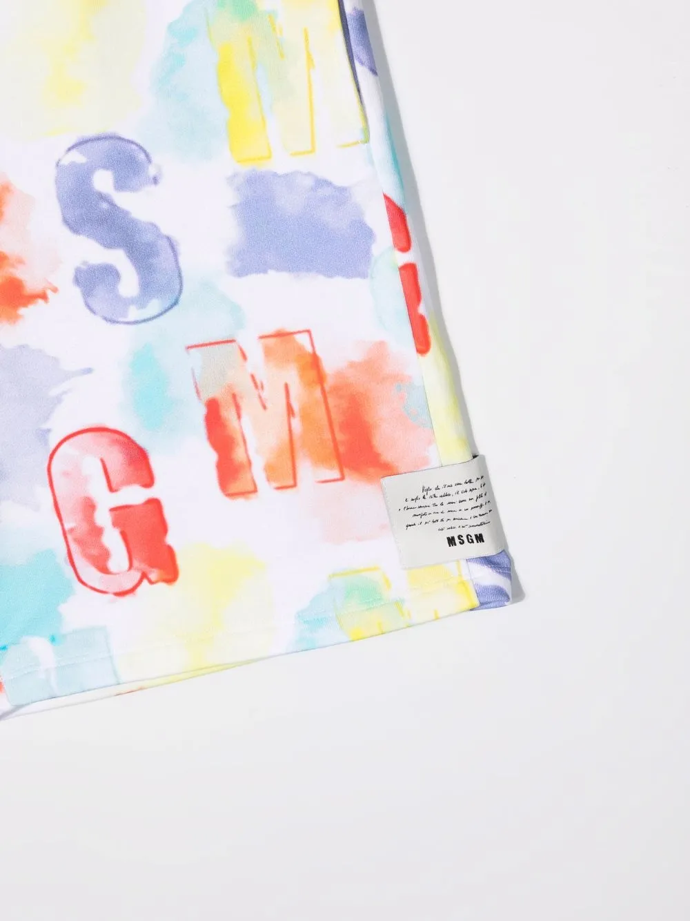 фото Msgm kids спортивные шорты с графичным принтом
