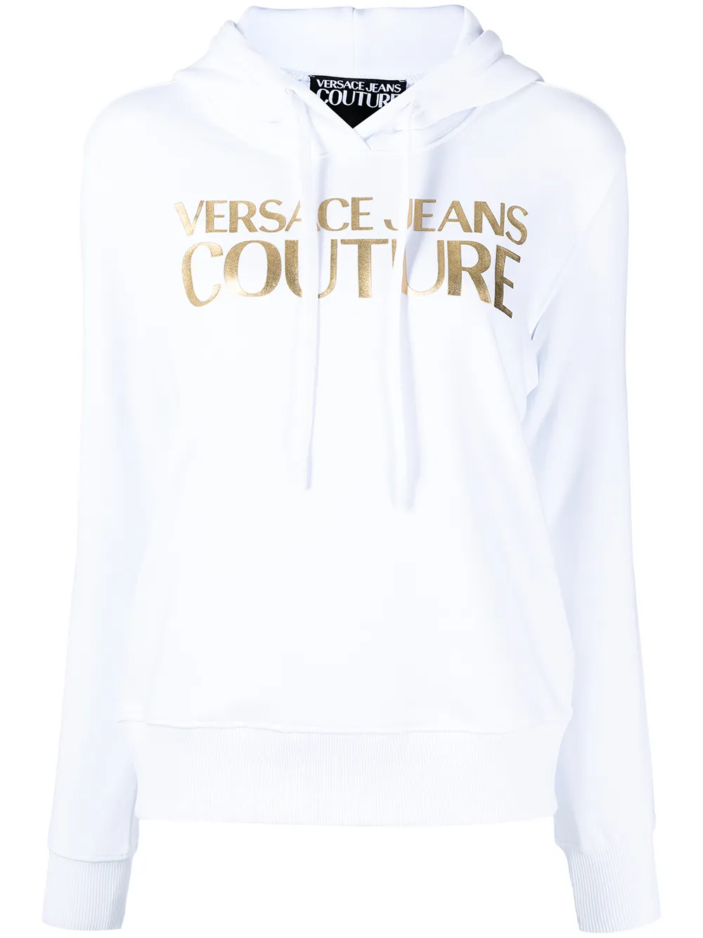 Versace Jeans Couture hoodie con logo estampado - Blanco