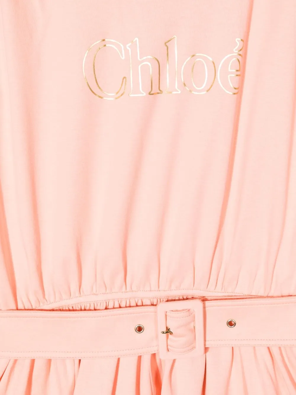 фото Chloé kids платье со сборками и логотипом