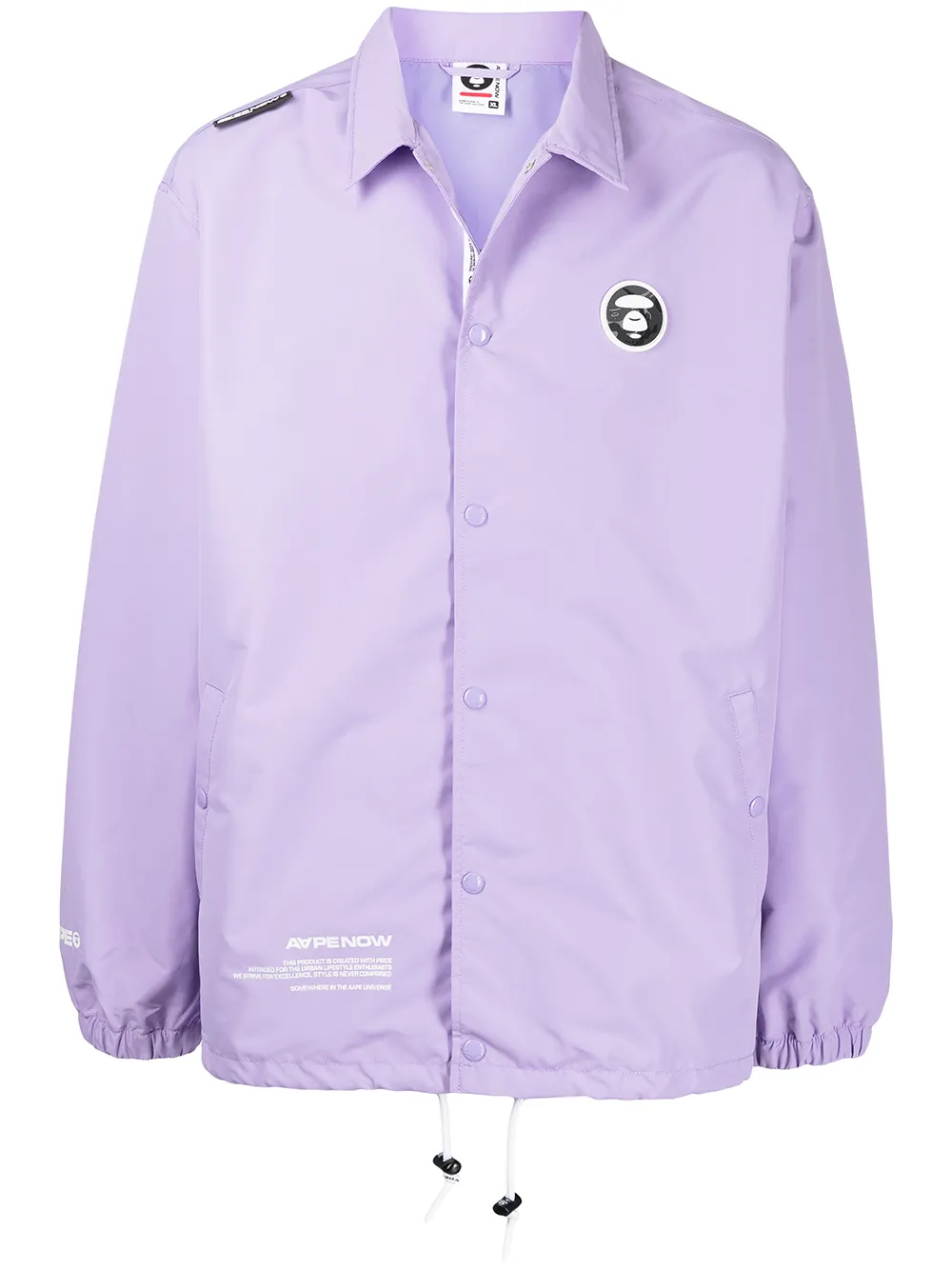 AAPE BY *A BATHING APE® sobrecamisa con logo estampado - Morado
