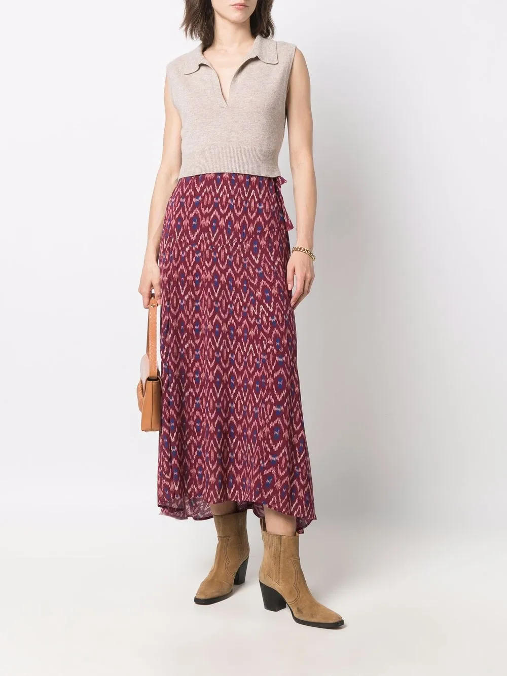 фото Isabel marant étoile расклешенная юбка макси с узором