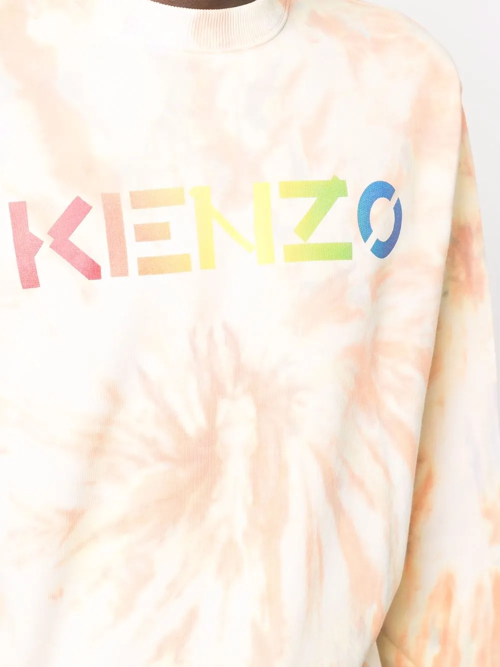 фото Kenzo толстовка с принтом тай-дай и логотипом