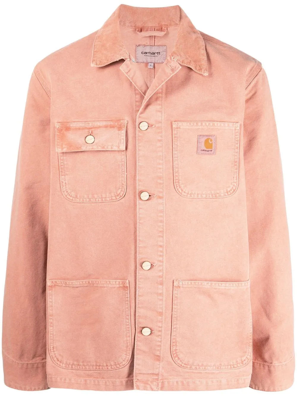 Carhartt WIP logo-patch shirt jacket - Orange