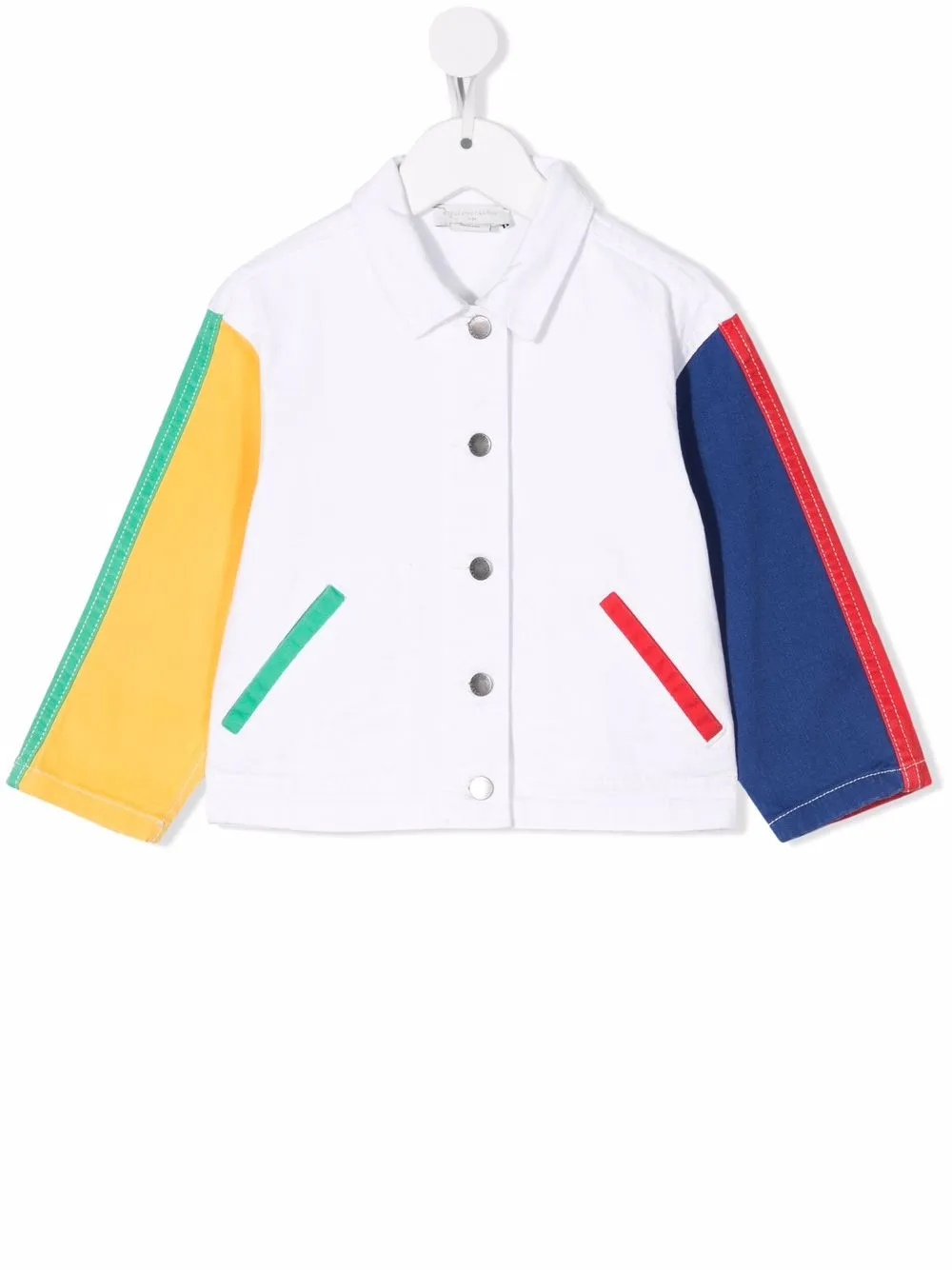 Stella McCartney Kids colour-block denim jacket - White