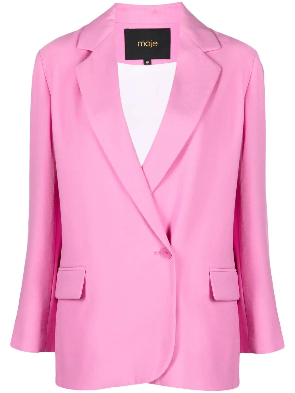 Maje single-breasted boxy blazer - Pink