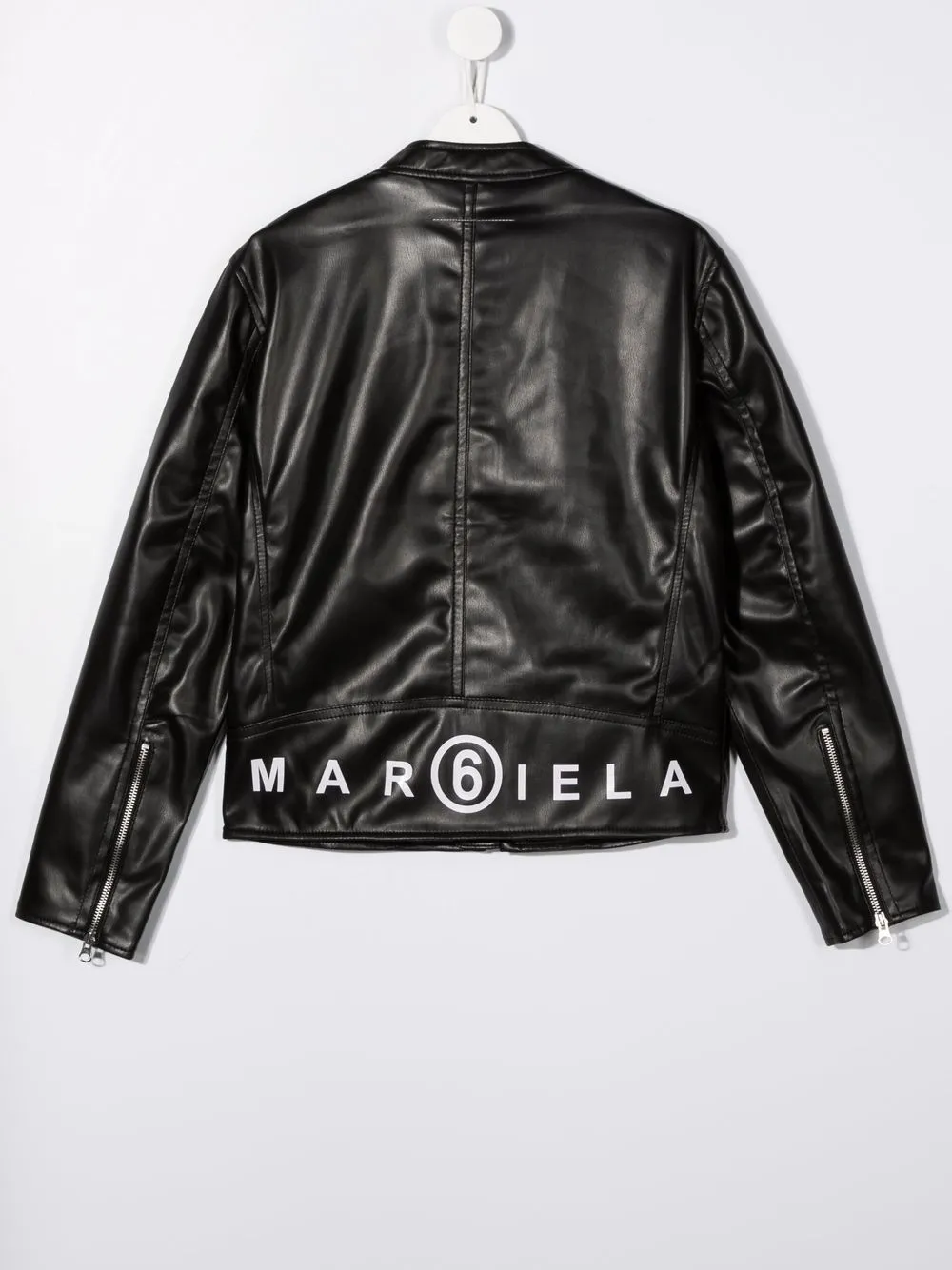 фото Mm6 maison margiela kids байкерская куртка с логотипом
