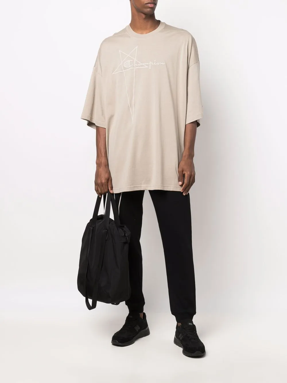 фото Rick owens x champion футболка tommy с вышитым логотипом