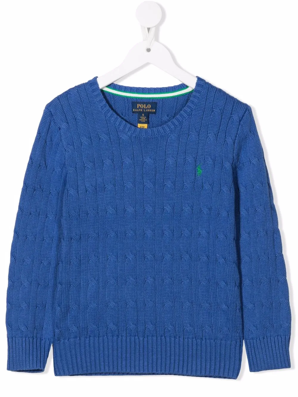 Ralph Lauren Kids cable-knit cotton jumper - Blue