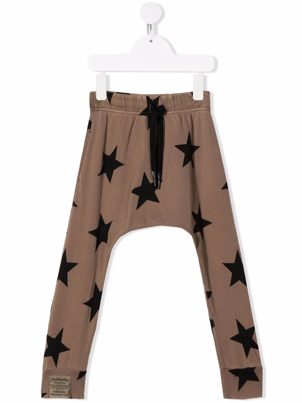 Nununu star-print drawstring track pants - Brown