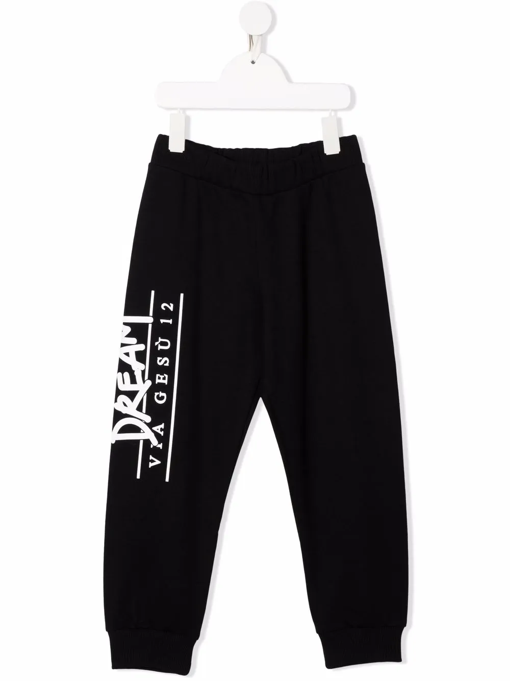 Versace Kids pants con logo estampado - Negro