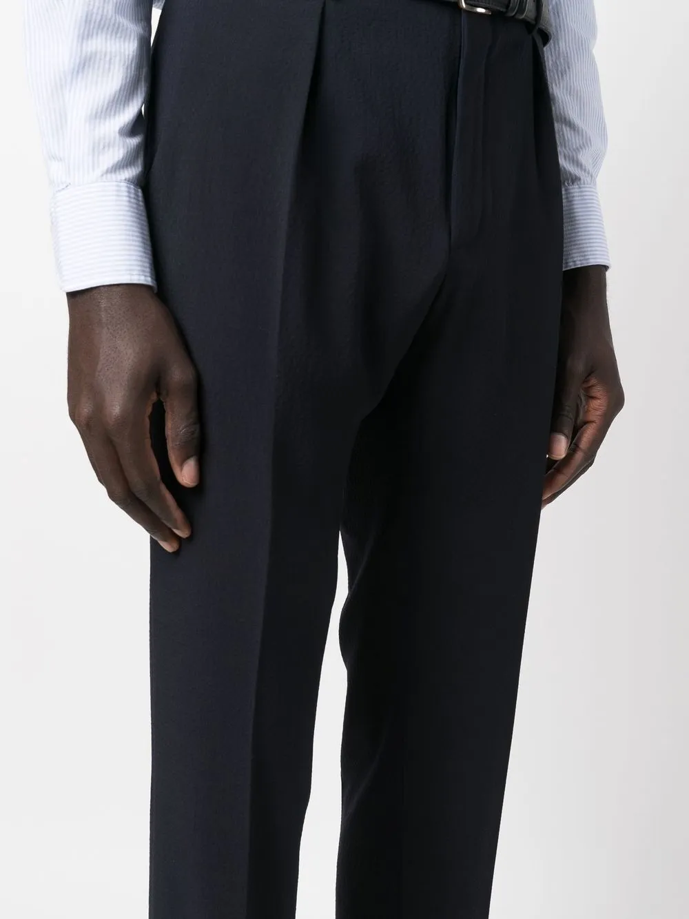 Incotex Mid Rise Straight Leg Trousers Farfetch