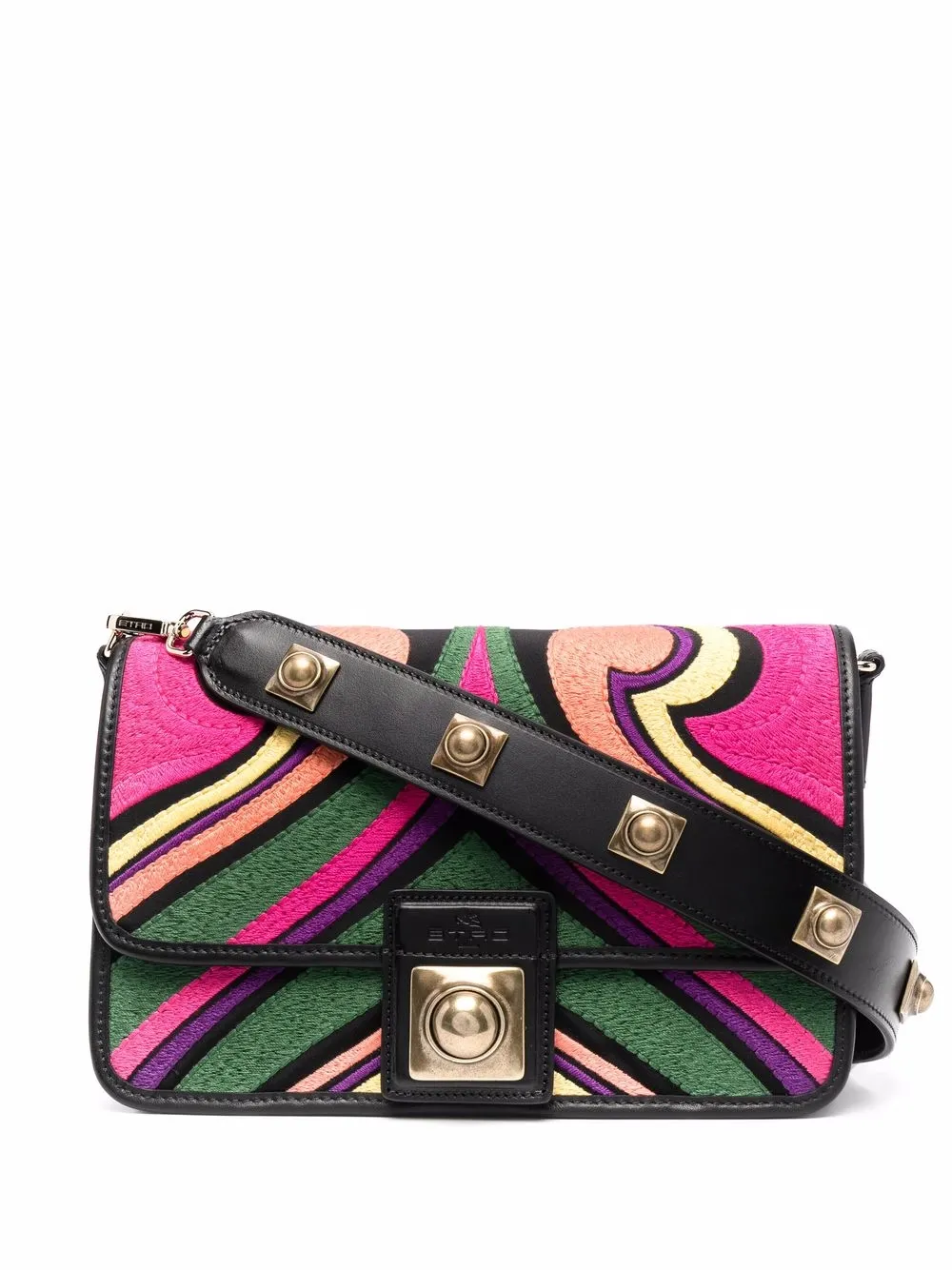ETRO bolsa crossbody bordada - Negro