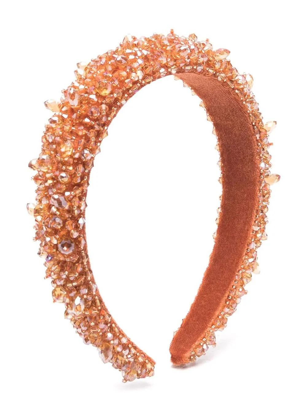 Monnalisa diadema con detalle de cuentas - Naranja