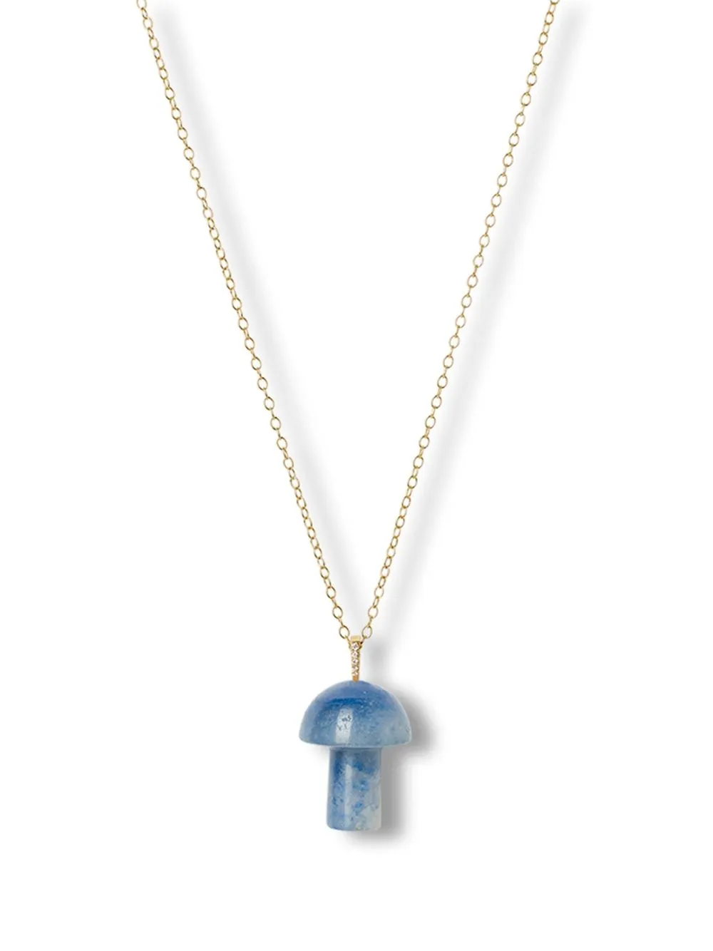 THE ALKEMISTRY 18kt yellow gold Iqra Mushroom diamond and blue aventurine crystal necklace
THE ALKEMISTRY 18kt yellow gold Iqra Mushroom diamond and blue aventurine crystal necklace