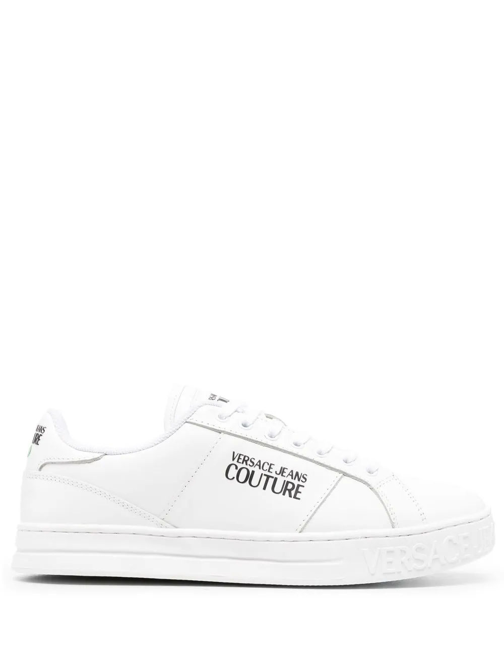 Versace Jeans Couture tenis bajos con logo estampado - Blanco