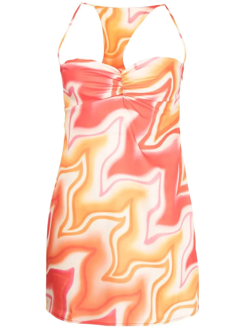 Fiorucci vestido corto acampanado - Rosado