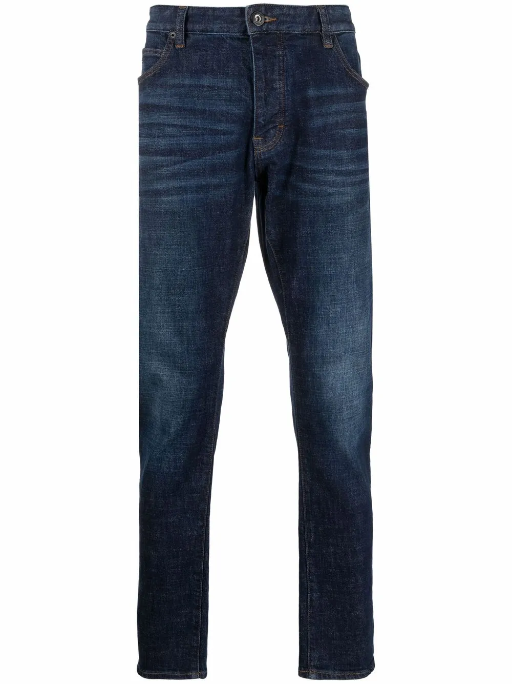 Emporio Armani jeans slim con tiro medio - Azul