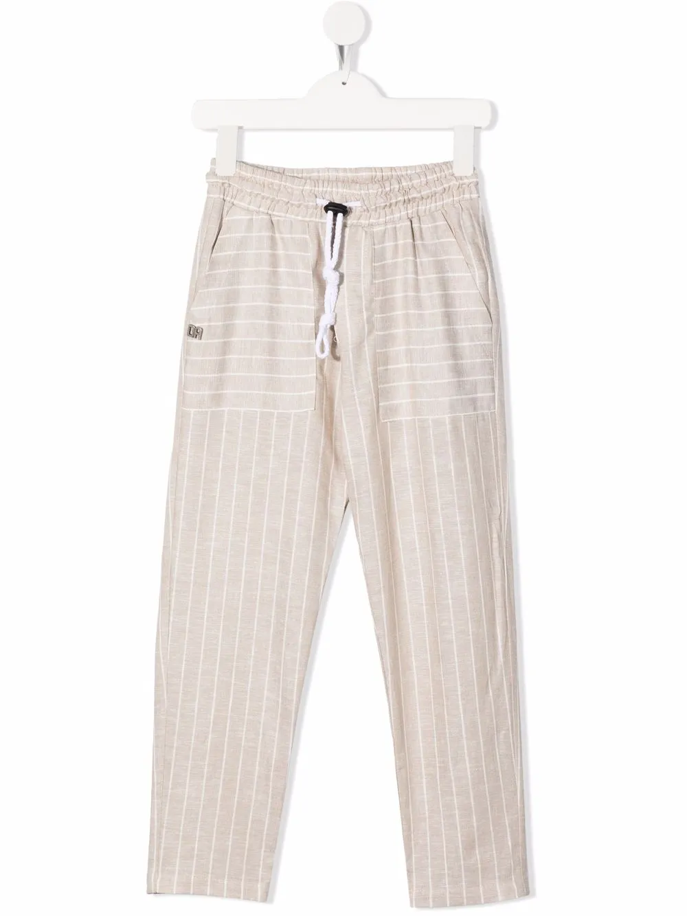 Daniele Alessandrini pinstripe-print tailored trousers - Neutrals