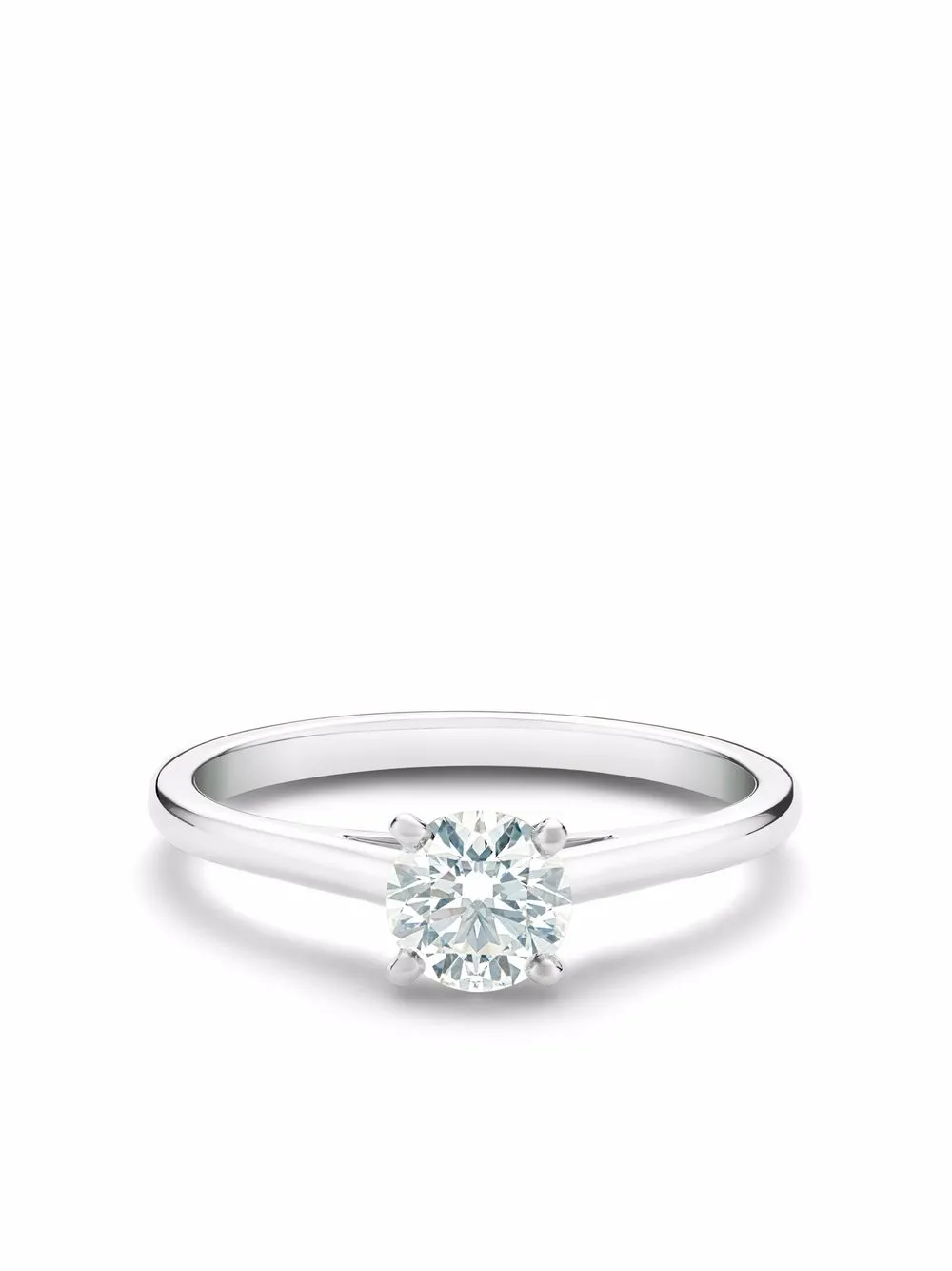 De Beers Jewellers anillo DB Classic en platino con diamante - Plateado
