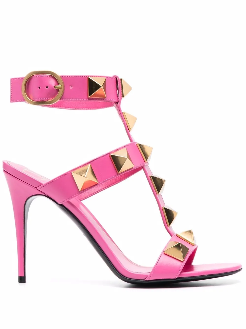 Valentino Garavani sandalias Roman Stud con tacón de 100mm - Rosado