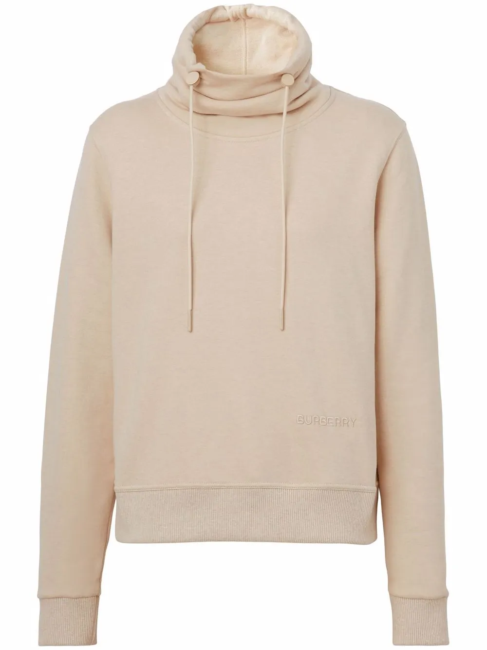 Burberry funnel neck logo-embroidered sweater - Neutrals