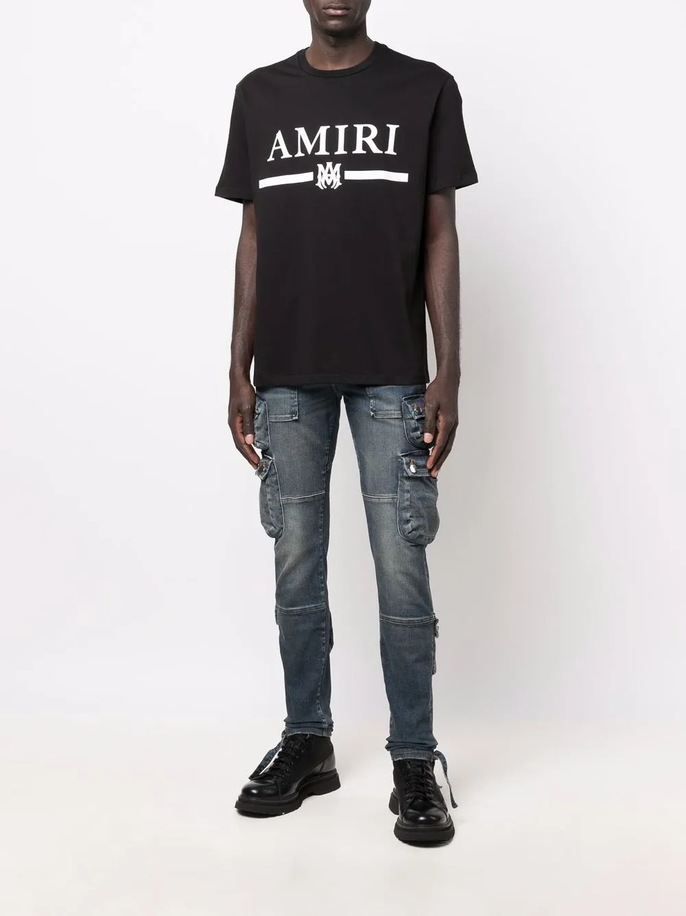 amiri logo印花t恤 图 2
